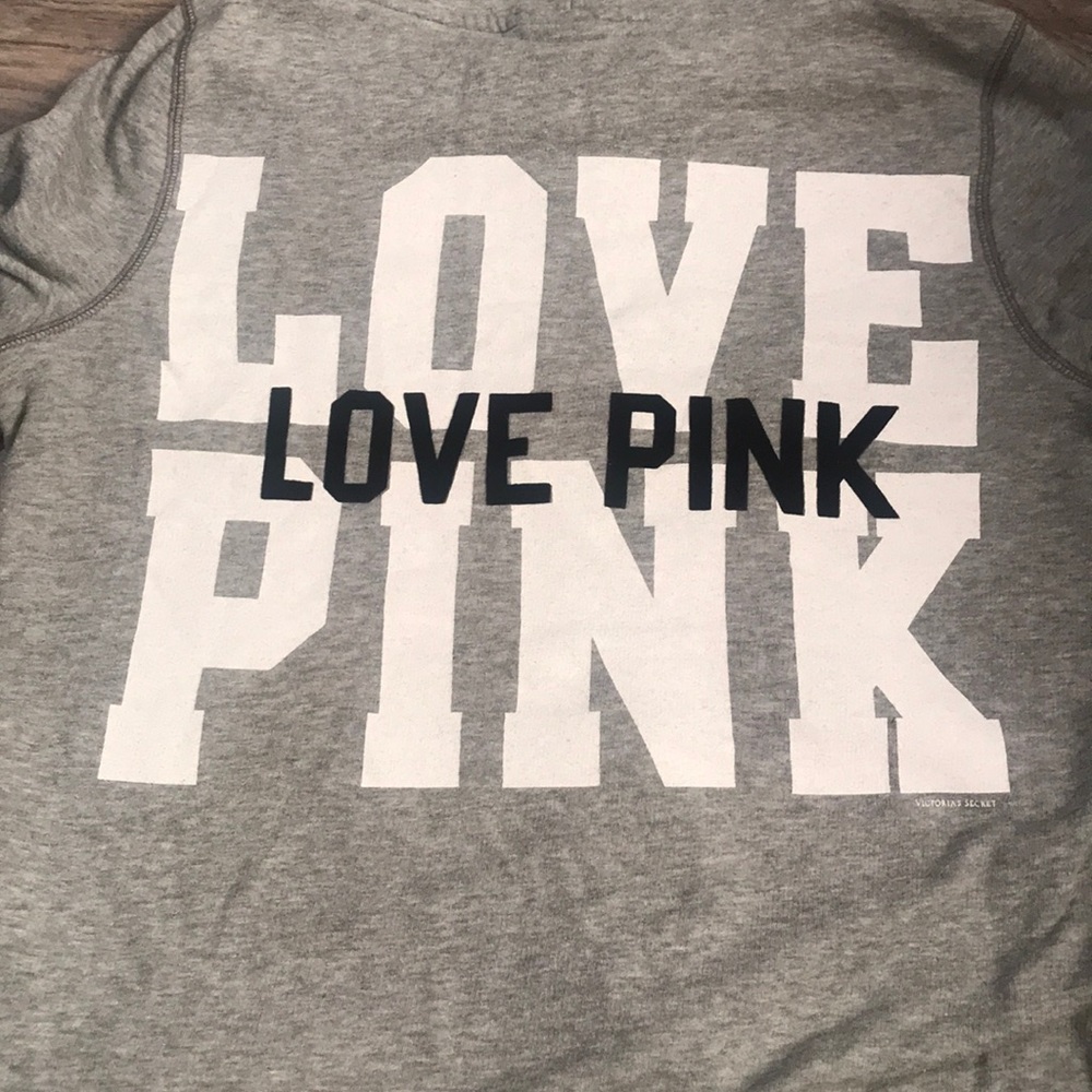 VS PINK gray hoodie